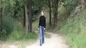 Blonde Babe Pisses Wild Closeup