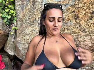 Outdoor sex, enjoying a lot on the dick of a well-endowed stranger. (Adam and Eve).