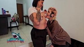 Latina milfs from Venezuela and Argentina in a wild first casting threesome