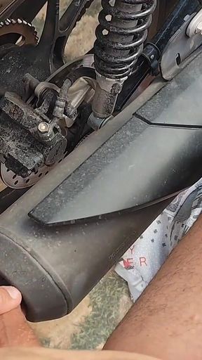 Daddy Quick Fuck on Motorcycle.