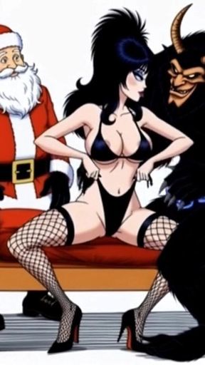 Krampus Stuffed a Butt Plug Into Elvira, the Mistress of Darkness' Ass, and Brought Her to Orgasm. a Christmas Porn Story