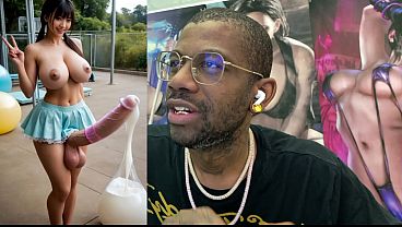 Asian Transgender Girl Filling Up Balloons With Her Transgender Cum, AI Generated