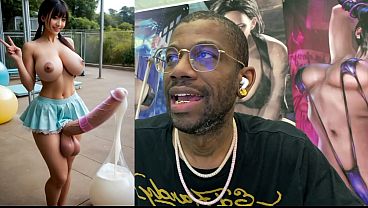 Asian Transgender Girl Filling Up Balloons With Her Transgender Cum, AI Generated