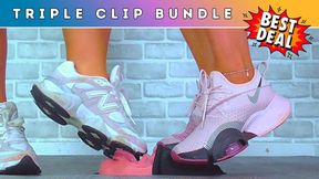 Goddess Amber & Miss Lucy - Stomping Your Face & Edging Your Cock Under Our Sweaty Gym Trainers (227A) - Triple Bundle 2 - Face Trampling Shoejob
