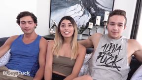 2 Supah classy AMBIDEXTROUS fellows Let A Lalin angel Join In The Fun