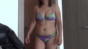 Compilation - My 58 year old wife shows off in bikini before fucking