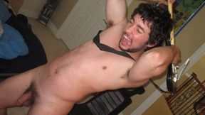 Hunky David West Masturbating His Meaty Cock