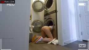 Clumsy Stepsis Needs Stepbro To Fuck Her Free From The Dryer - Julia James