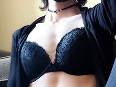 Solo ladyboy masturbation