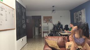 My girlfriend fucks me at my friend′s house
