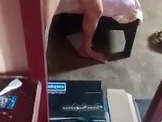 Rico pene frenete al espejo