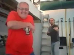 Dancing Daddy Bear Flashes His Big Cock on Webcam