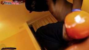 *members only* huge dildo in the ass of a man ( ass monkey ) angle 1of2