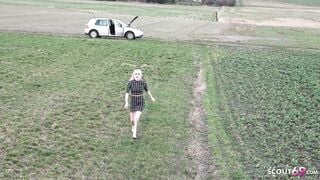 German car breakdown Girl - Talk to POV Fuck by Stranger in high seat