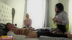 Cuckquean Sits While Husband Gets The Best Fuck Of His Entire Life With Crazy Sex Doctor