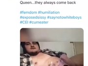 Cumslut on Twitter! Cum Obsessed Sissy Swallows for @FindomRoyaltyG