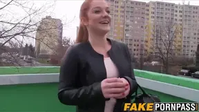 Horny and cute redhead babe getting filled up with big dick