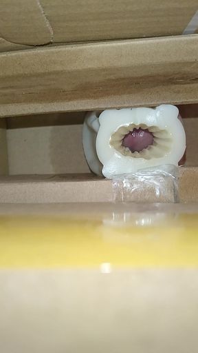 Cum inside homemade silicone pussy 3