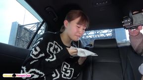 Tall Woman Car Blowjob Encounter Friend Ends with Facecum Inside