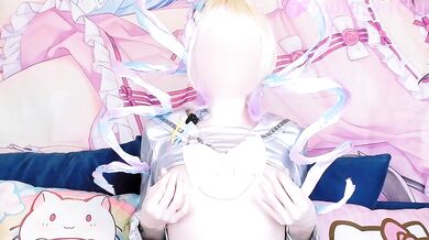Charming cosplayer teases her panties till she's a needy mess