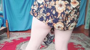 Hot Dress Big Ass Booty Ladyboy Crossdresser Sissy Solo Shemale Trans Model Big Butt Cute Legs