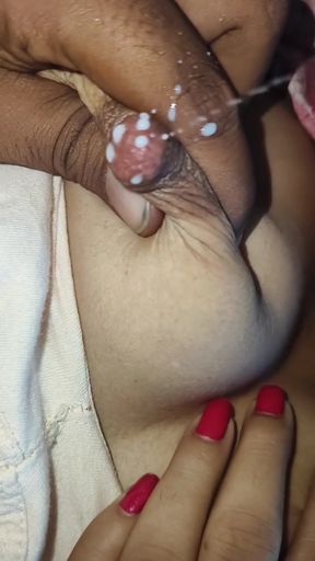 Hot indian wife doing foot job and sucking and her husband fingering.   Clip 1