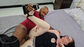 Internet Nerd's nice cock can't withstand wiggling seduction