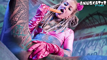Tattoo slut solo DP with Toys, Anal Masturbation &amp_ ATM