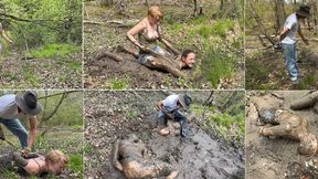 TrixieE Izzabella Robbins and Dirty Dan Mucking Around