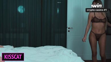 Step sister shares bed for 3some and rough cowgirl ride with step bro
