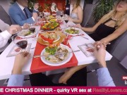 Unbelievable Christmas Dinner with blowjob under the table