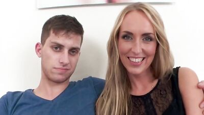Jenny Simons fucks with a black stud while cuckold watches