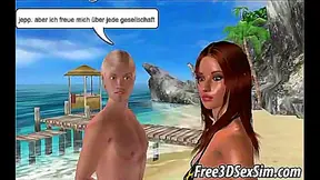 Bronde Babe Rides Wild Waves on Sunny Beach Dunes