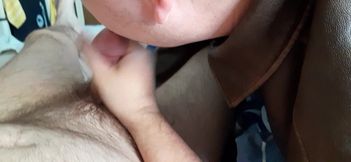 Rough Leather Blowjob