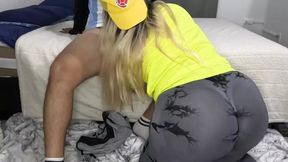 My Stepmom lost bet in Argentina vs Colombia final and she sucks it