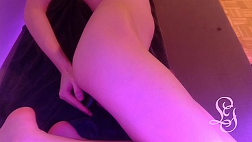 Riding cuCUMber for a huge Belly Bulge!
