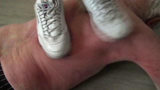 the home help dominate her poor old patient + handjob femdom and wrestling