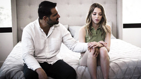 Cunning mature stud manipulates & rails his petite teen Girlfriend hard