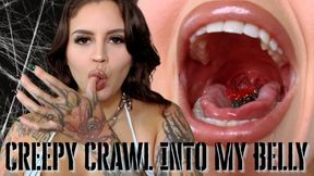 Creepy Crawl Into My Belly! Ft Raquel Roper - 4K