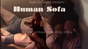 Dark Goddess Misteri's Human Sofa - face sitting, human furniture, domination, ignoring