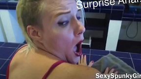 Kitchen Anal Surprise: No Warning Ass Fuck and Big Cumshot