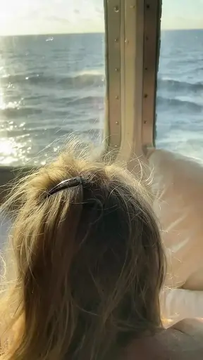 Doggy on a cruise ship with jizz on ass