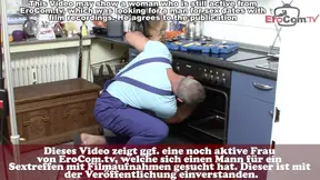 German mature housewife seduces handyman for cash