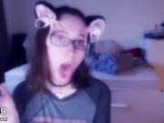 Why is this cat girl sticking her tongue out like that?