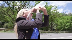 Ria Sunn gets pounded and pissed on in 5-on-1 session