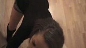 Seductive Russian student chick blows me after posing on cam