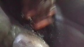 ebony masturbating her wet pussy