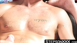 Pleasuring hunks Keith Ryan and Felix Maze by alternately eating their cocks