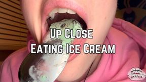 Phoenix Bates Eats Ice Cream Up Close 1080p - ASMR - Open Mouth Chewing - Food Shown - Messy Eating - Mukbang - Tongue - Mouth Fetish