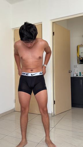 Trying on Underwear
